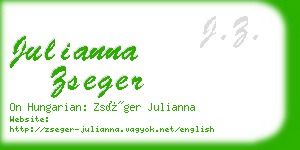 julianna zseger business card